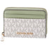 Michael Kors Jet Set Medium Zip Around Card Case Wallet Vanilla MK Light Sage Michael Kors Wallets